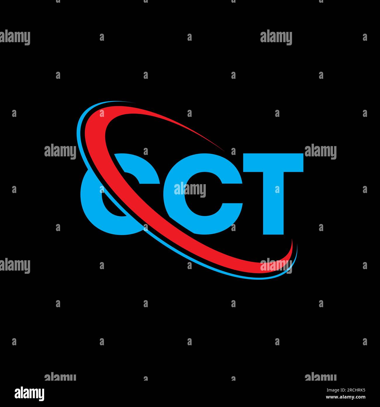 CCT logo. CCT letter. CCT letter logo design. Initials CCT logo linked with circle and uppercase monogram logo. CCT typography for technology, busines Stock Vector