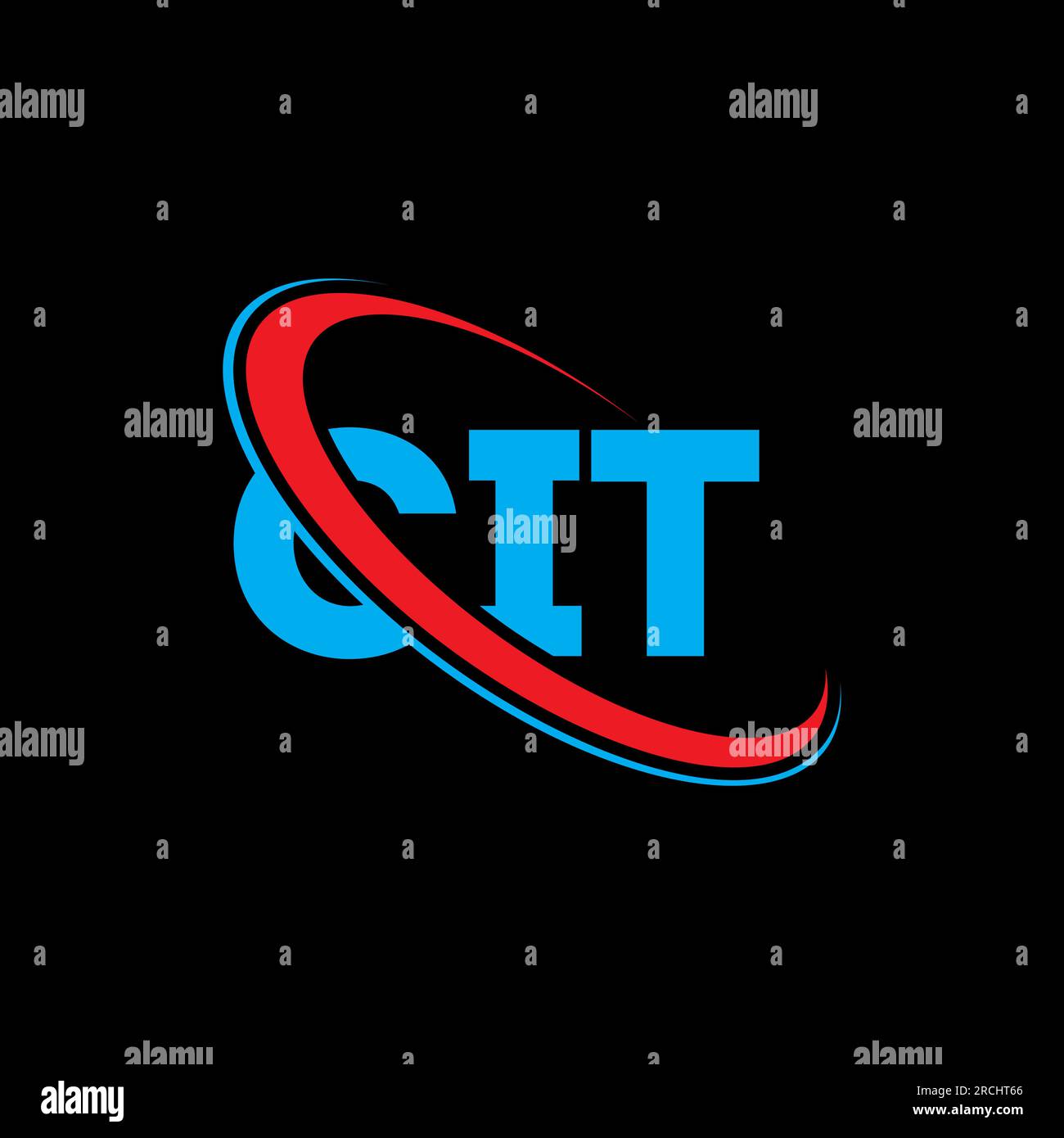 CIT logo. CIT letter. CIT letter logo design. Initials CIT logo linked with circle and uppercase monogram logo. CIT typography for technology, busines Stock Vector
