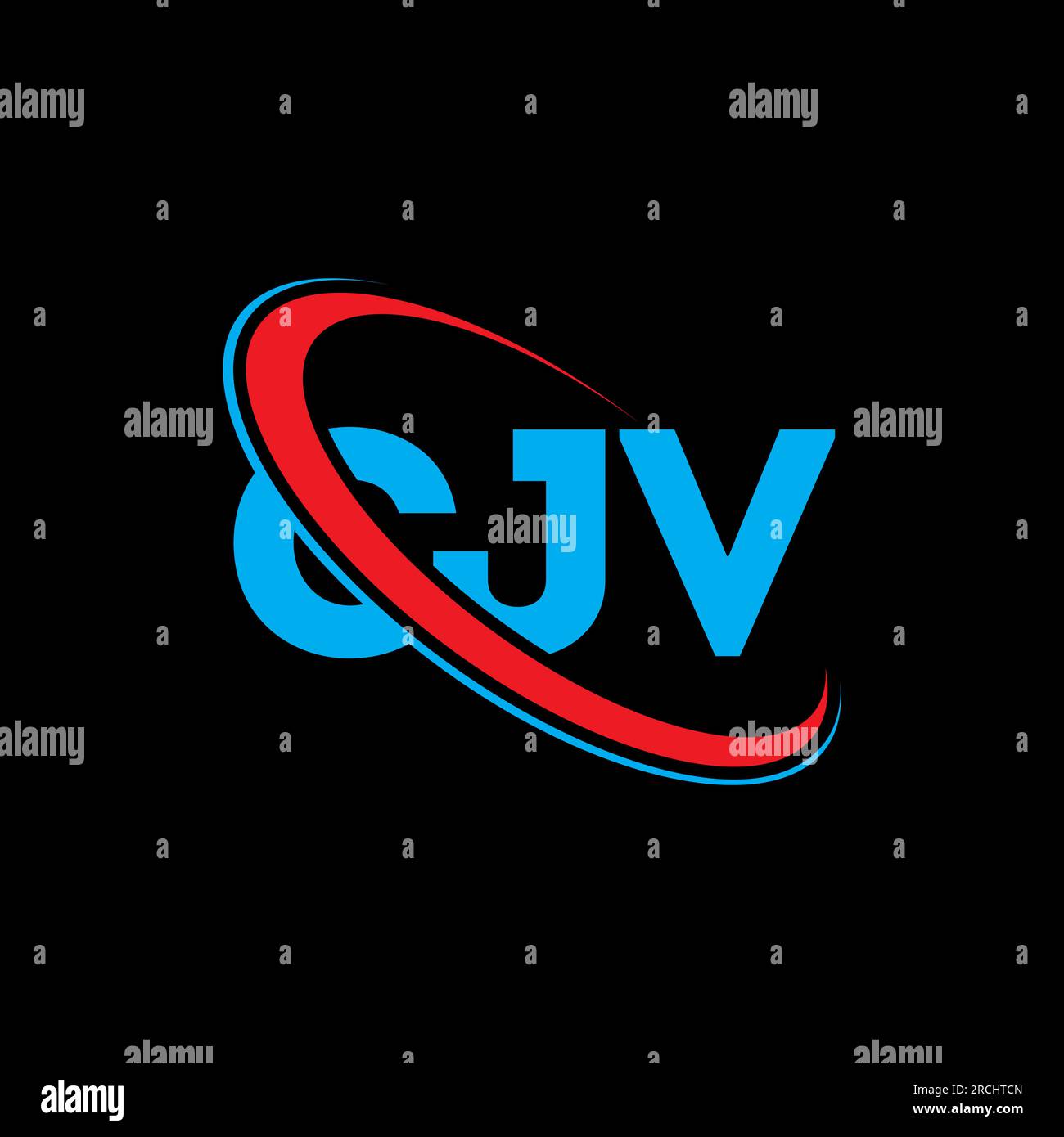 CJV logo. CJV letter. CJV letter logo design. Initials CJV logo linked with circle and uppercase monogram logo. CJV typography for technology, busines Stock Vector
