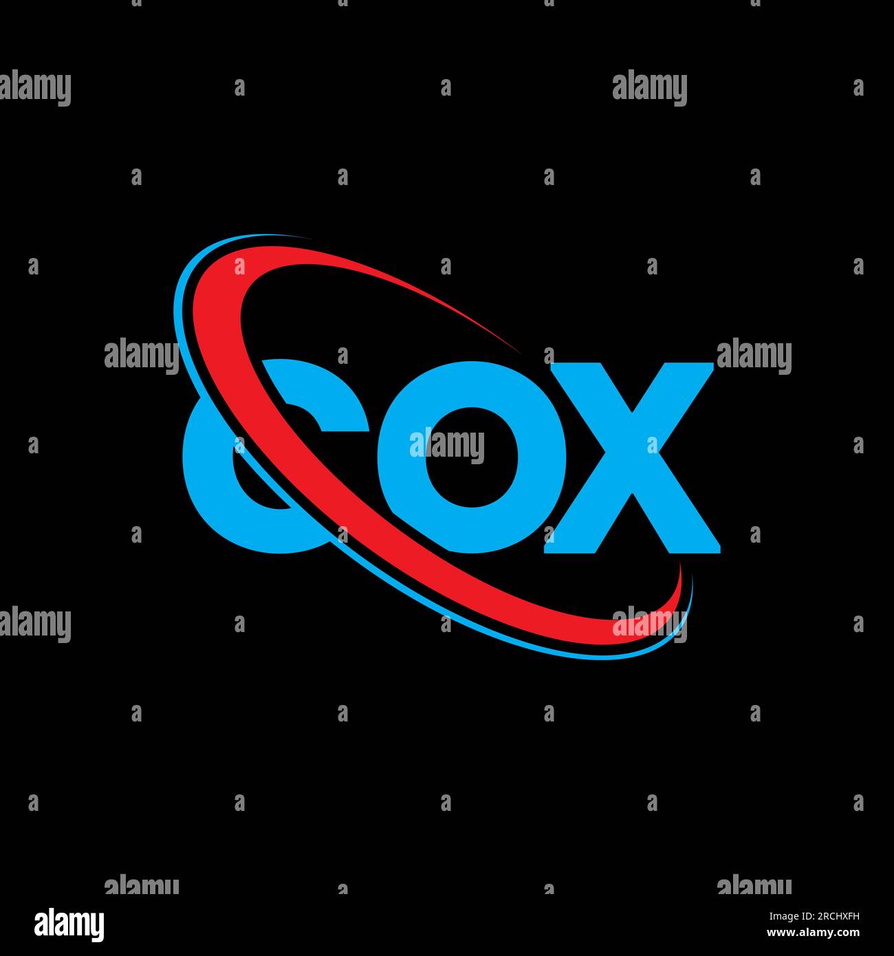 COX logo. COX letter. COX letter logo design. Initials COX logo linked