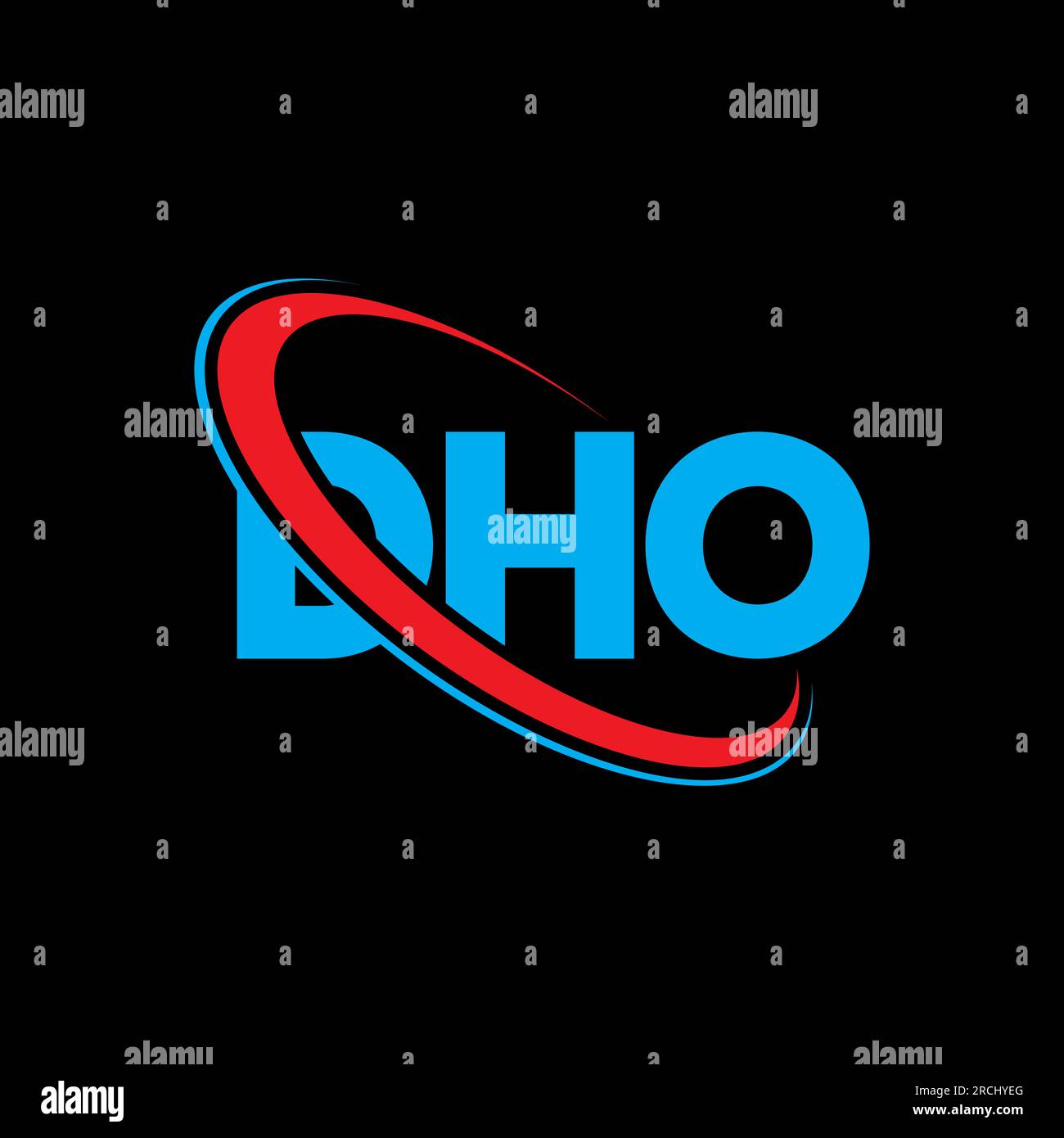DHO logo. DHO letter. DHO letter logo design. Initials DHO logo linked