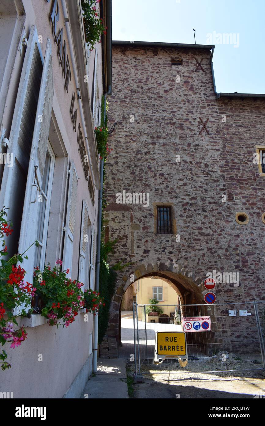 Medieval City Walls in Sierck les Bains, fRance Stock Photo