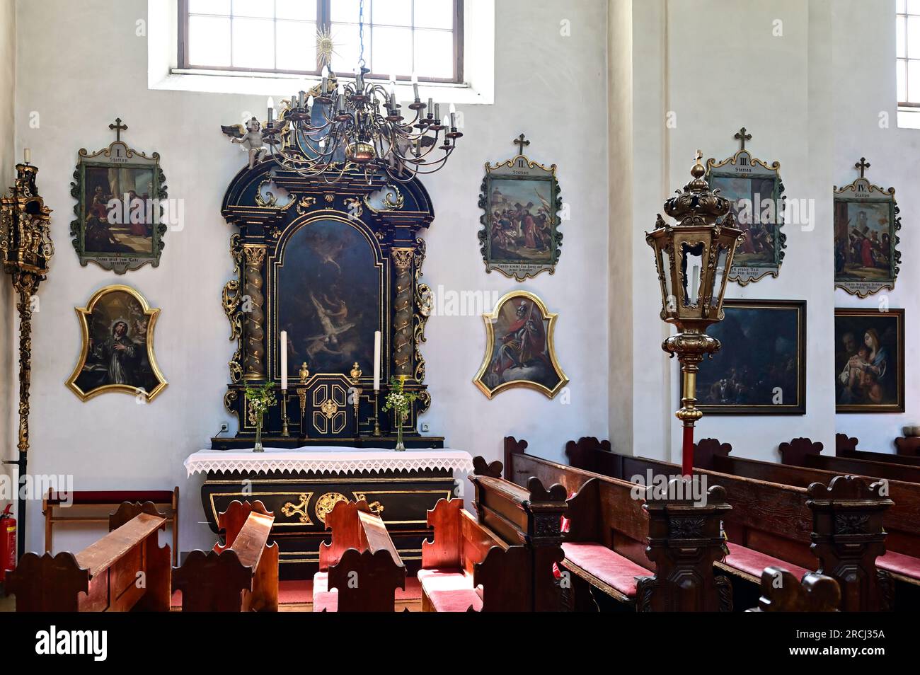 Artstetten, Lower Austria, Austria. July 05, 2023. Church of St. James the Elder Stock Photo