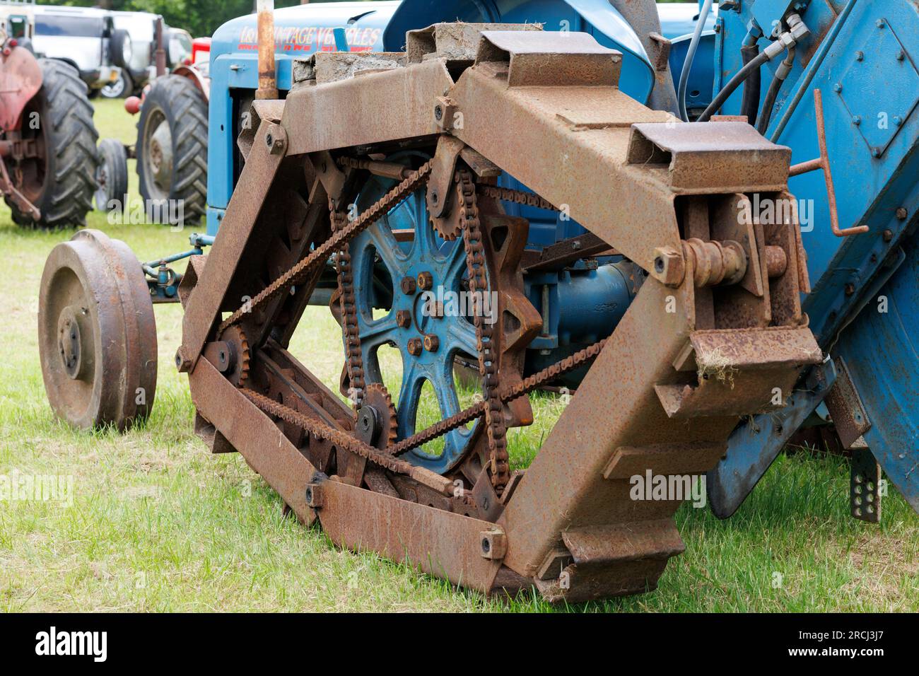 A Fordson Rotoped Track System Tractor  at the Neath Steam and Vintage show Neath and Port Talbot Wales Stock Photo