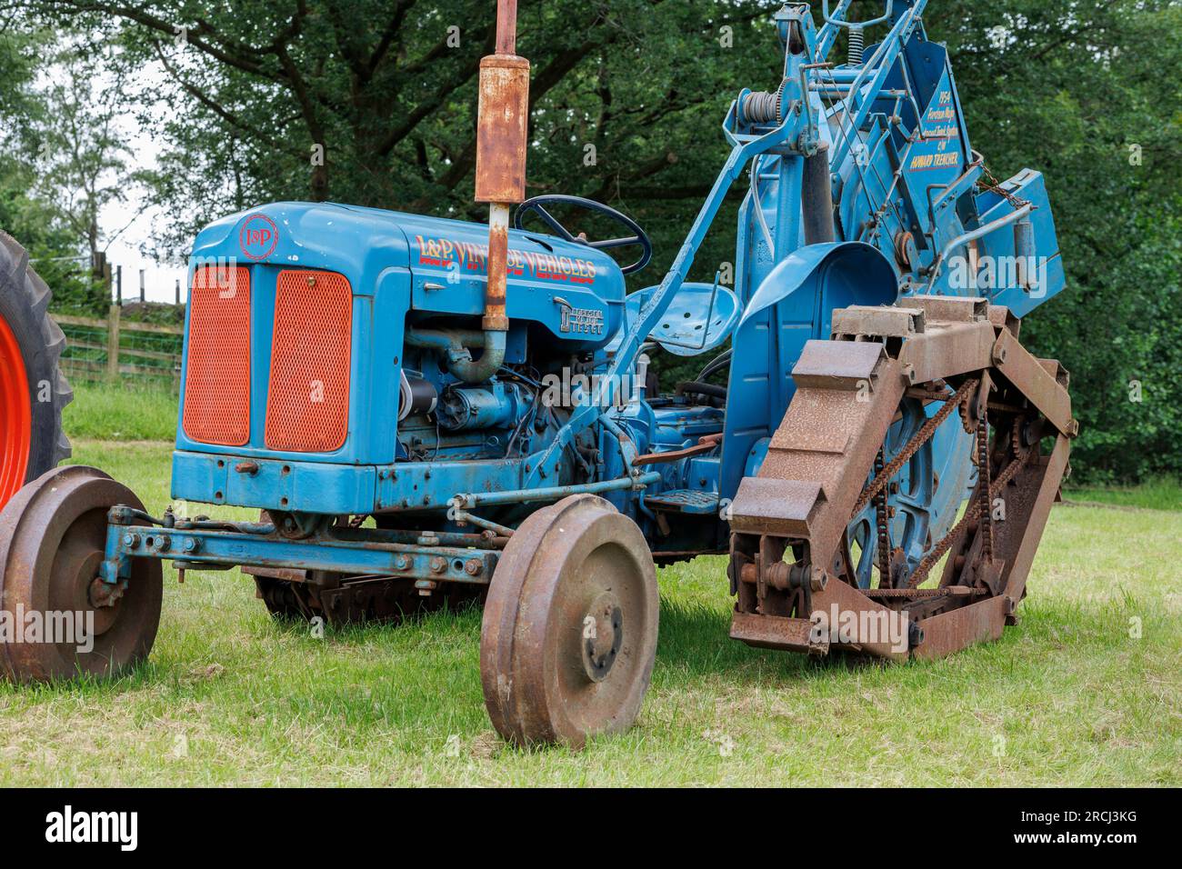 A Fordson Rotoped Track System Tractor  at the Neath Steam and Vintage show Neath and Port Talbot Wales Stock Photo