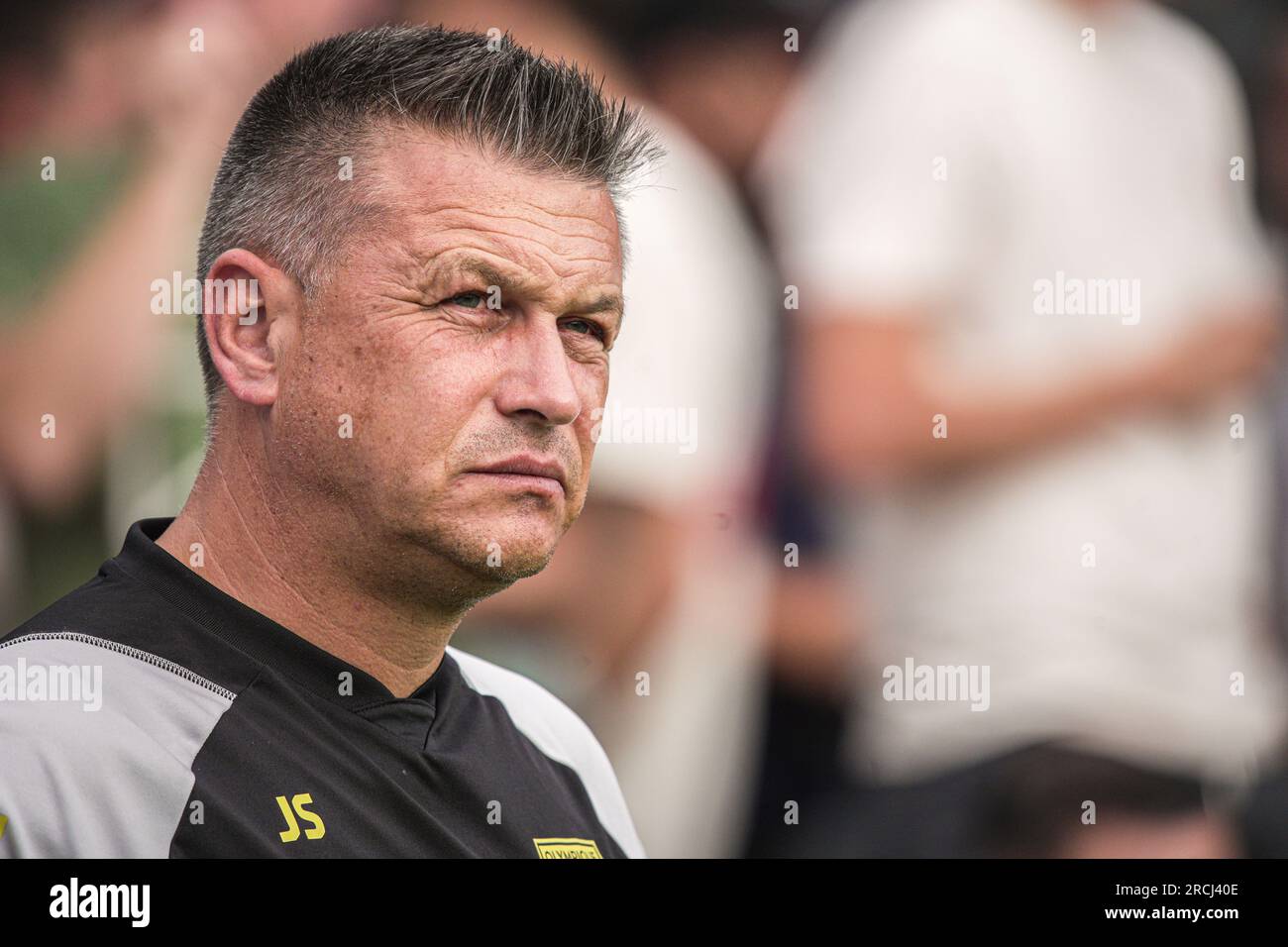 Groesbeek, Netherlands. 14th July, 2023. GROESBEEK, NETHERLANDS - JULY 14: team manager Julien Sokol of Olympique Lyon during the Pre-season friendly match between De Treffers and Olympique Lyon at Sportpark Zuid on July 14, 2023 in Groesbeek, Netherlands (Photo by Gabriel Calvino Alonso/ Orange Pictures) Credit: Orange Pics BV/Alamy Live News Stock Photo