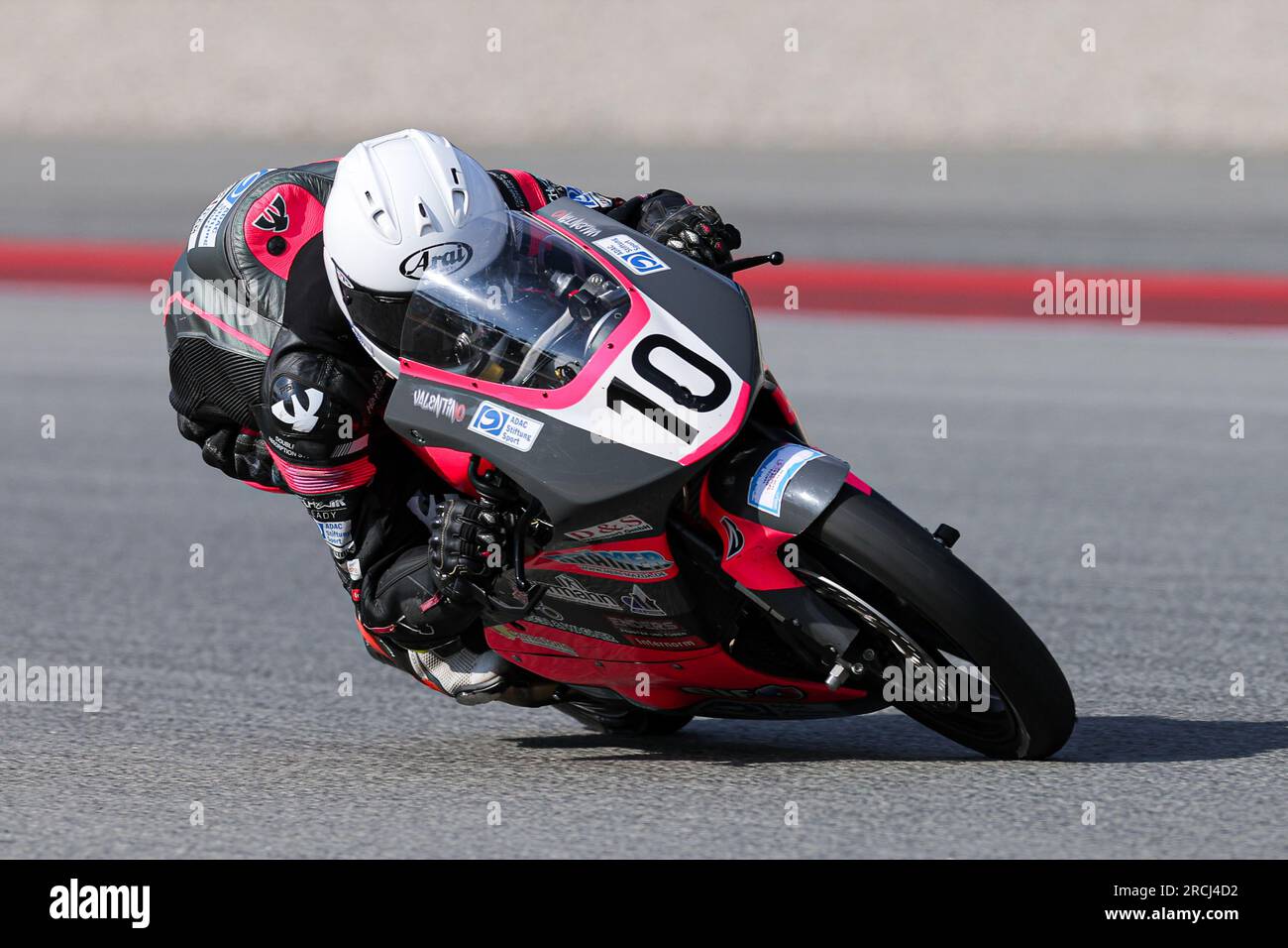 Montmelo, Spain. 14th July, 2023. Valentino Herrlich from Germany of F. Koch Rennsport team with Honda during the European Talent Cup category of Finetwork FIM JuniorGP World Championship Barcelona round at Circuit de Barcelona in Montmelo, Spain. Credit: DAX Images/Alamy Live News Stock Photo