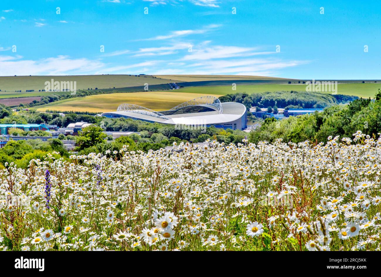 The American Express Community Stadium at Falmer, near Brighton, East Sussex, home of Brighton & Hove Albion FC. Stock Photo