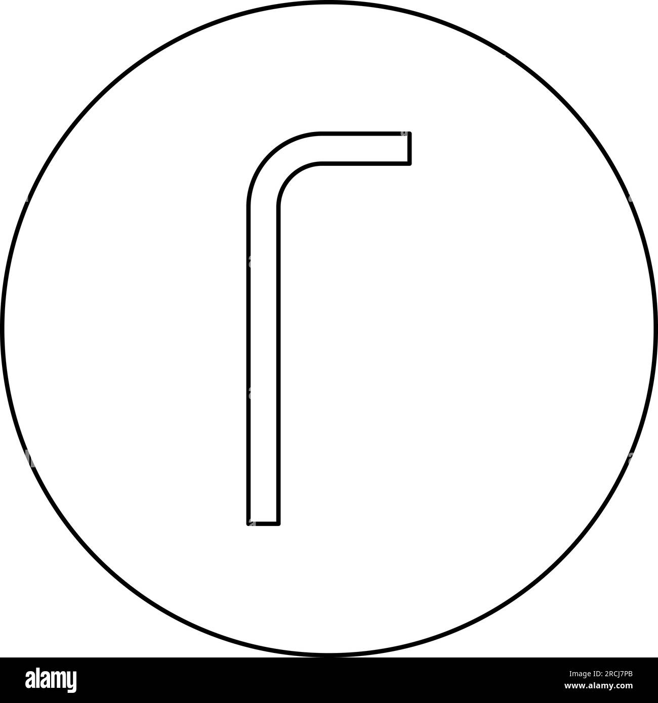 Hex key hex key wrenche tool fixing concept icon in circle round black