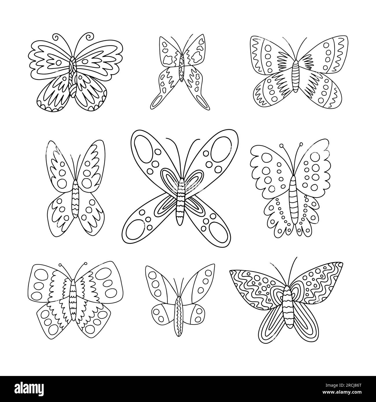 Different kinds butterflies Stock Vector Image &amp; Art - Alamy