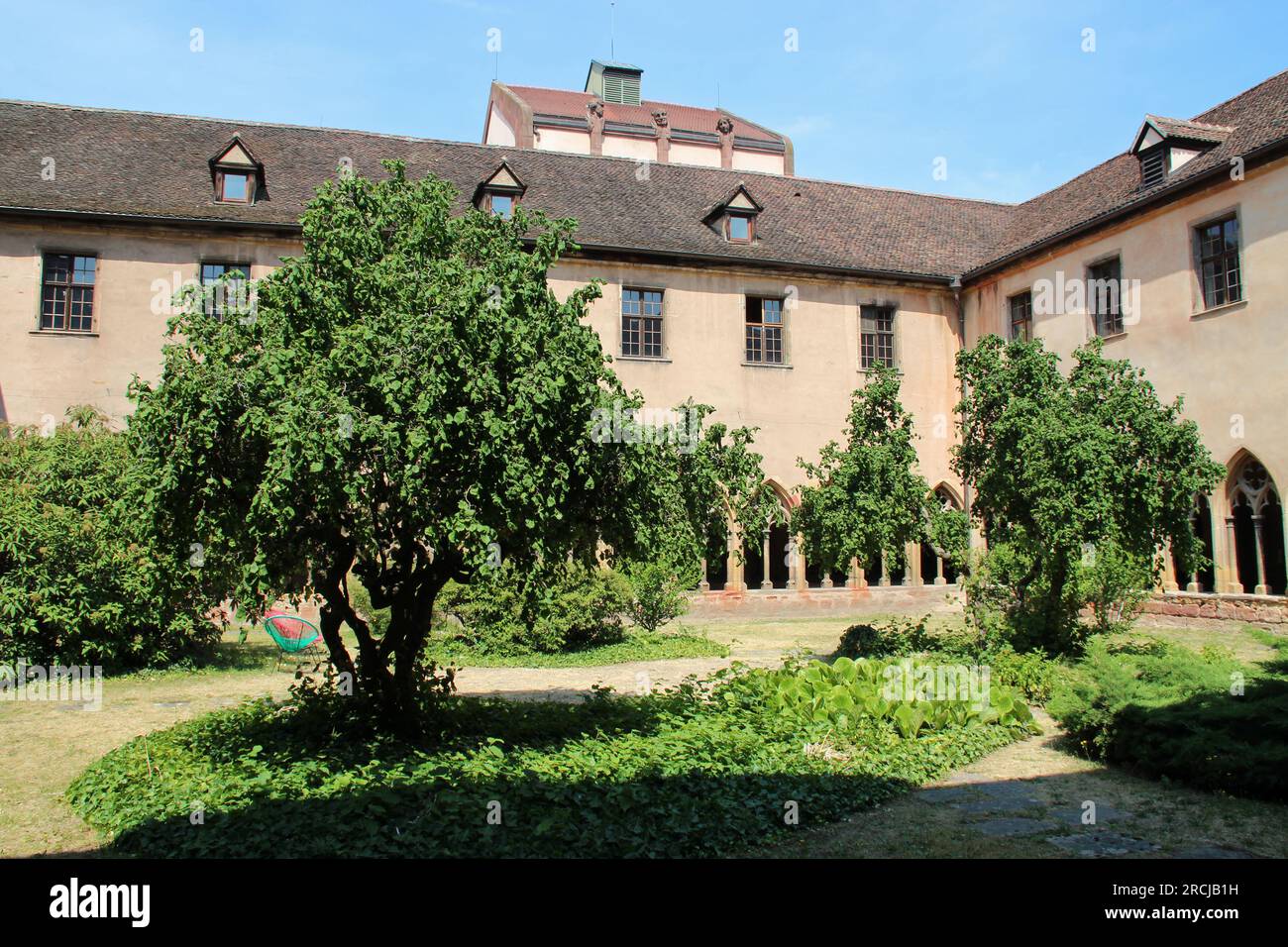 cloister of the former dominican convent in colmar in alsace (france) Stock Photo