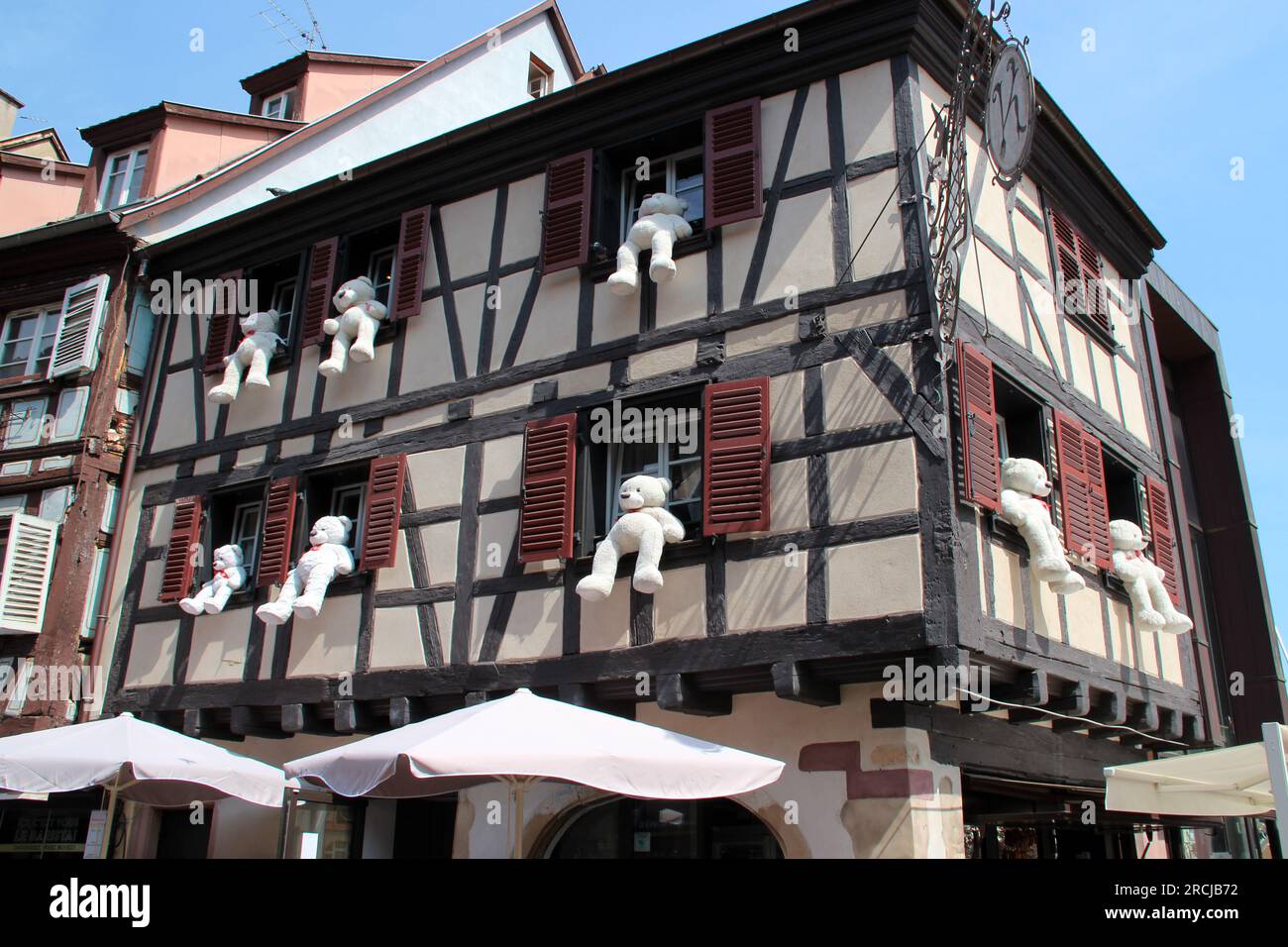 halftimbered house in colmar in alsace (france) Stock Photo