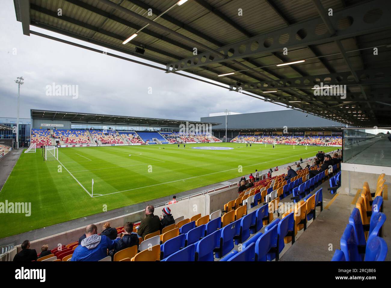 A general view inside The LNER York Community Stadium ahead of the Pre ...