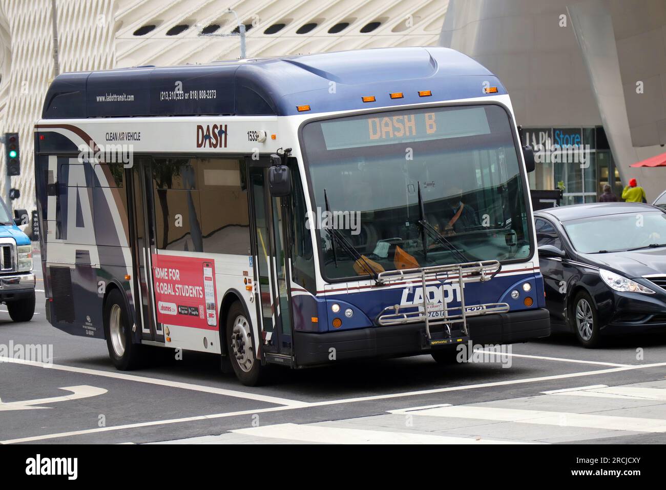 Los Angeles, California: Los Angeles LADOT Transit DASH bus Stock Photo ...