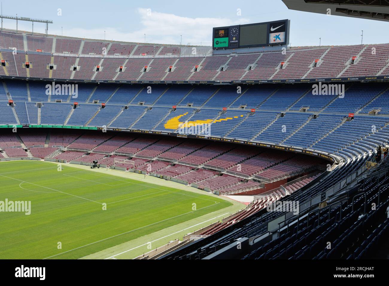 View from the highest Seats of the F.C. Barcelona Soccer Stadium, Camp