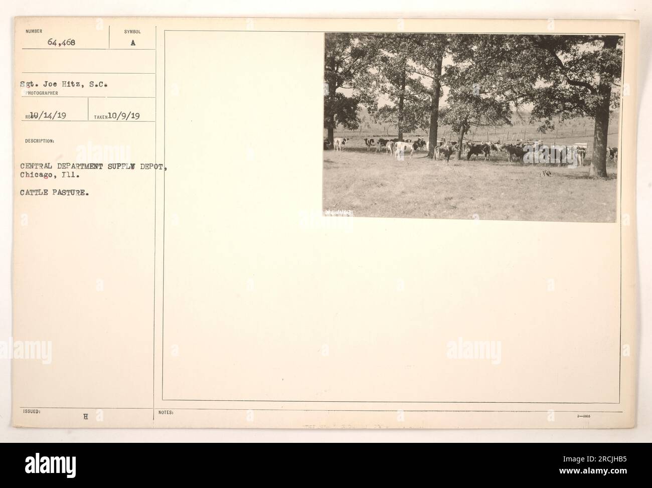 Sgt. Joe Hitz of the Central Department Supply Depot in Chicago