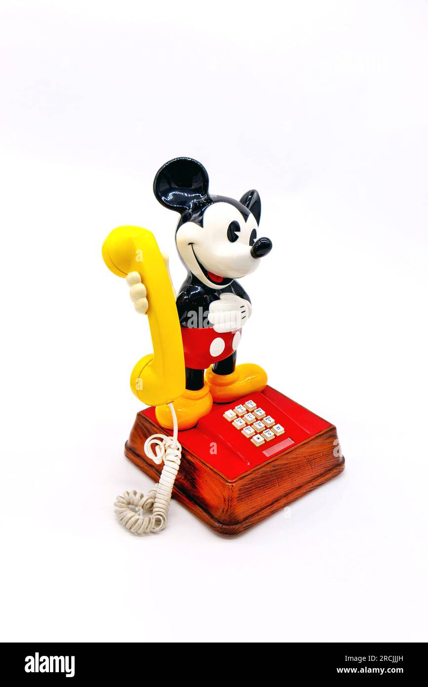 Vintage Disney Mickey Mouse Telephone 1990s Tested Works