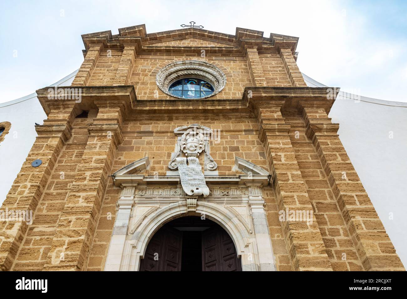 Facade of the Cathedral of Saint Gerland or San Gerlando in the old