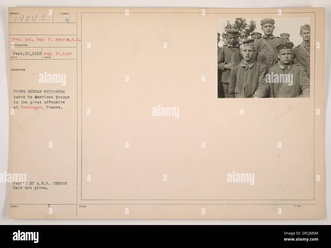 Pvt. Ray P. Antrim's photograph, taken on an unknown date during the ...