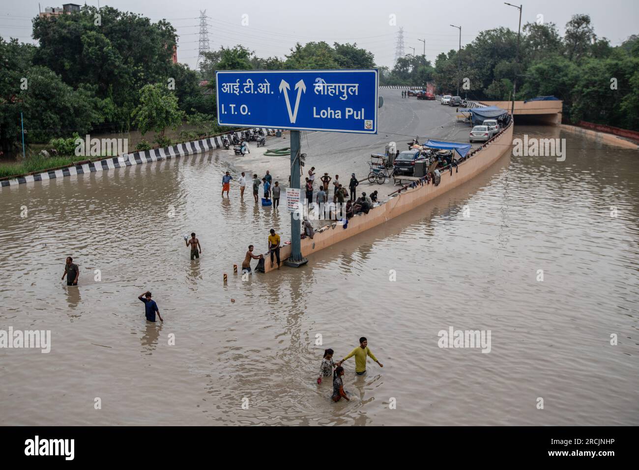 Yamuna water level rise hi-res stock photography and images - Alamy