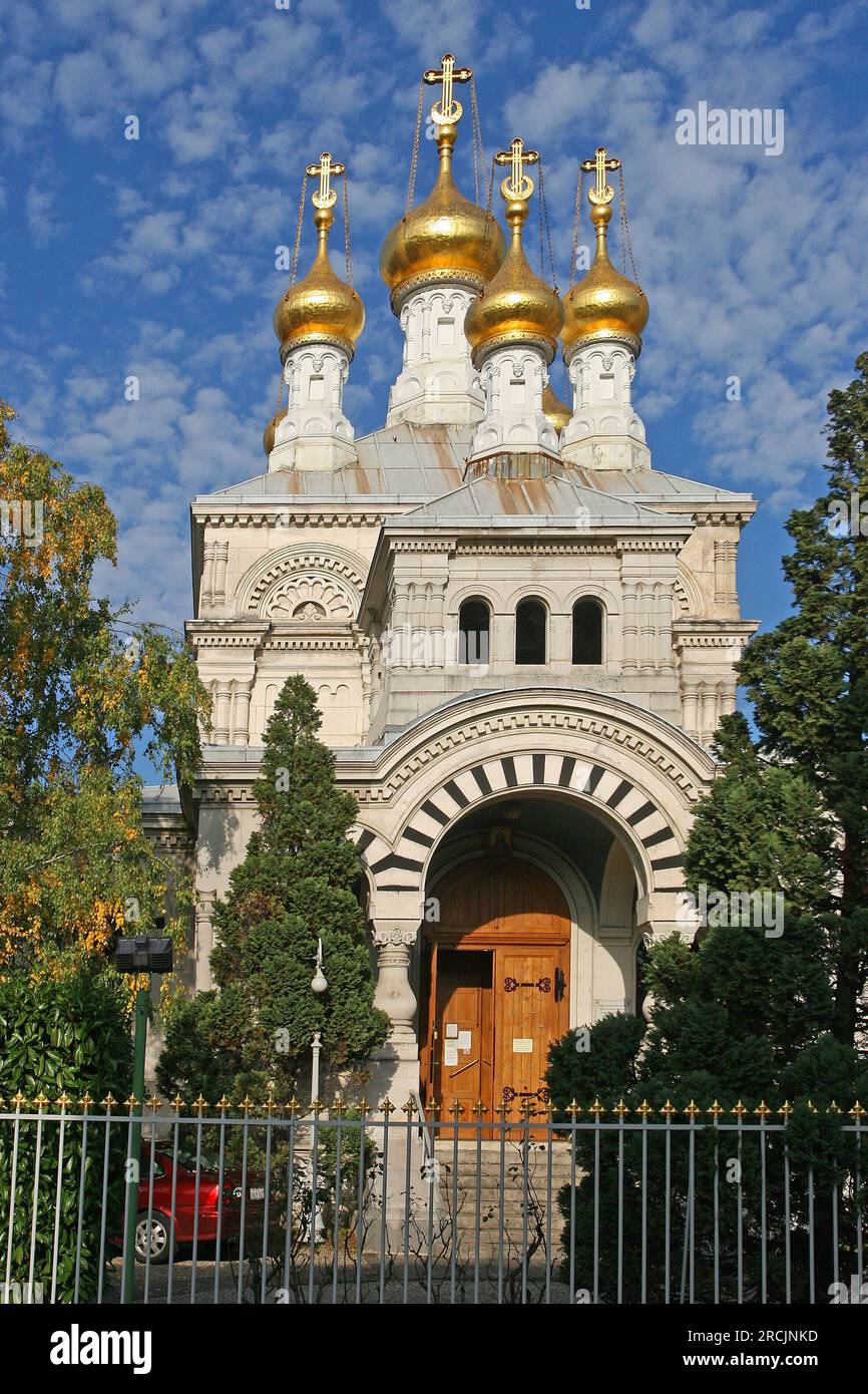 Russian Orthodox Church, Geneva, Switzerland Stock Photo