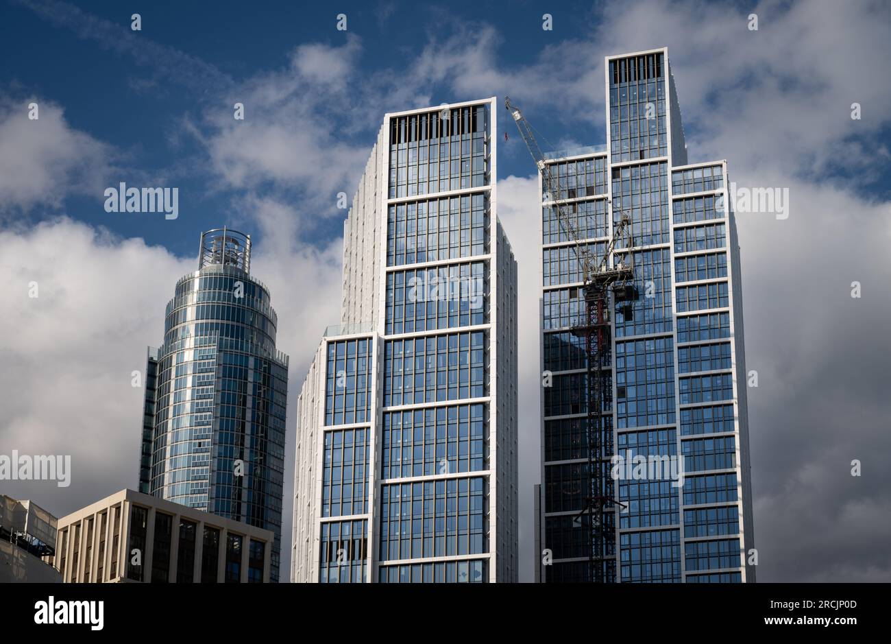 Nine Elms, London, UK Tall buildings in Nine Elms, London. (LR) St