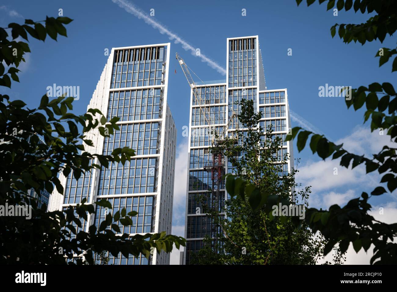 Nine Elms, London, UK Tall buildings in Nine Elms River Tower (Park