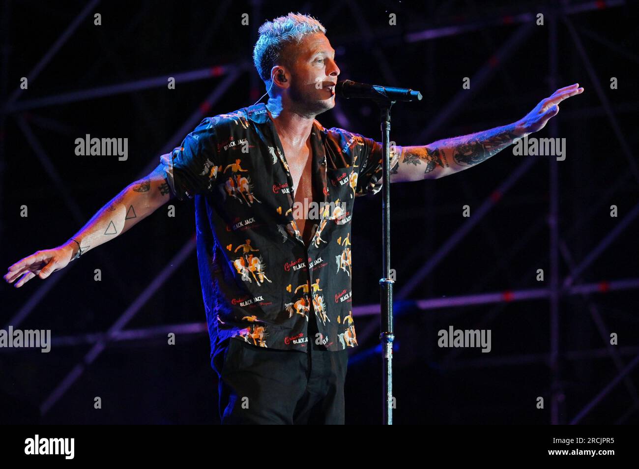 Piazza Sordello, Mantua, Italy, July 14, 2023, OneRepublic during One