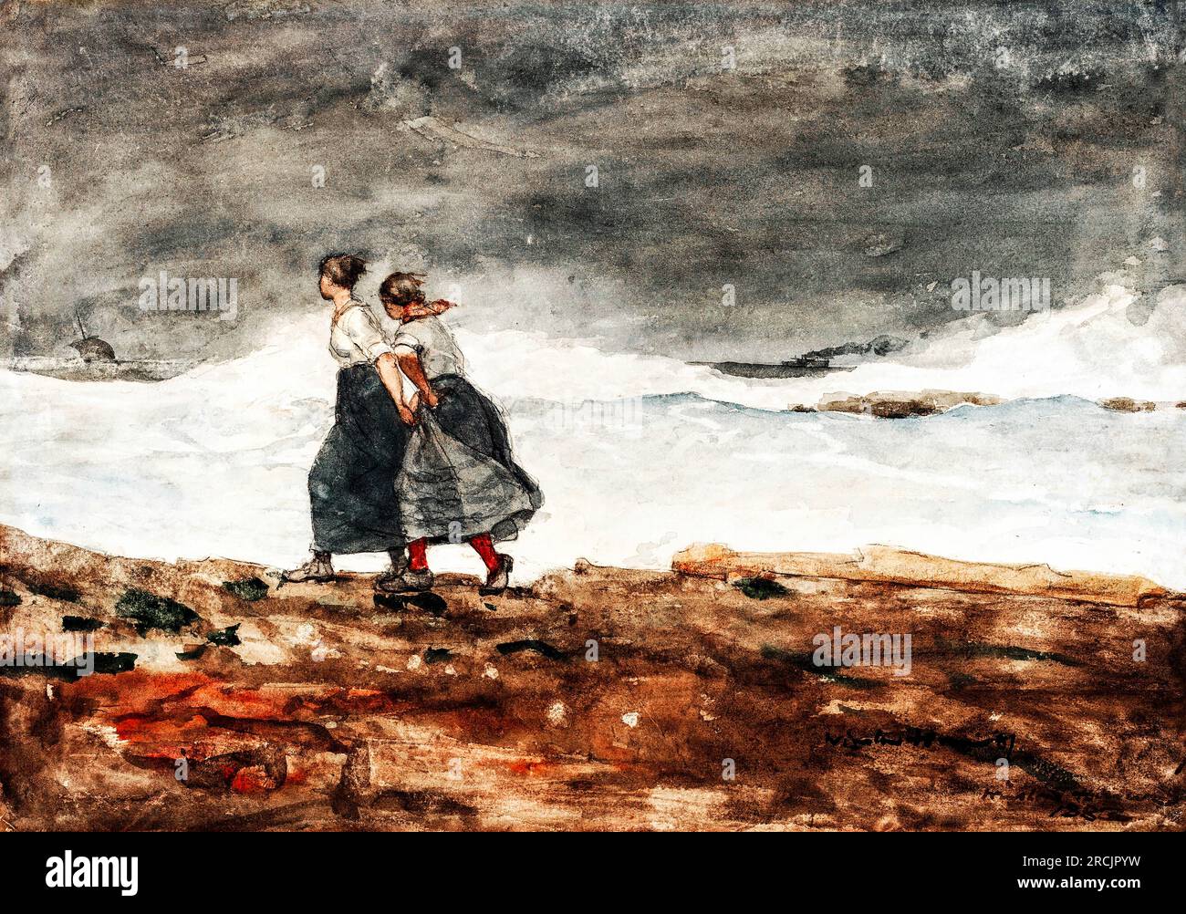 https://c8.alamy.com/comp/2RCJPYW/danger-by-winslow-homer-original-from-the-national-gallery-of-art-2RCJPYW.jpg