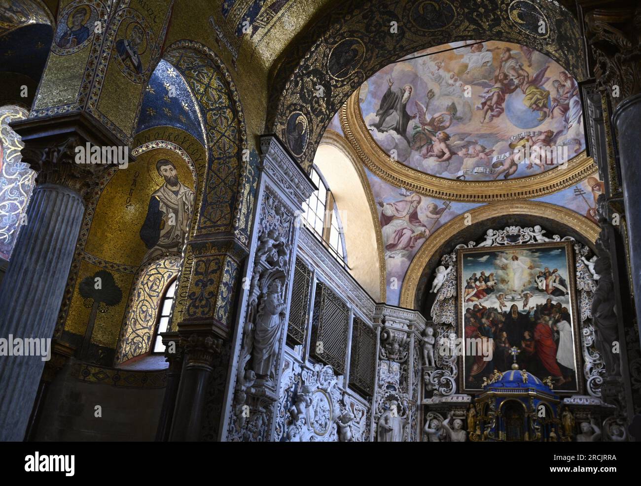 Scenic interior view of the Baroque style Chiesa di Santa Caterina d ...