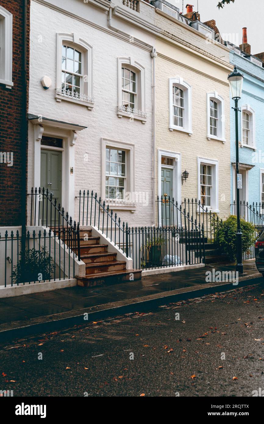 Wet street after the rain in London Stock Photo Alamy
