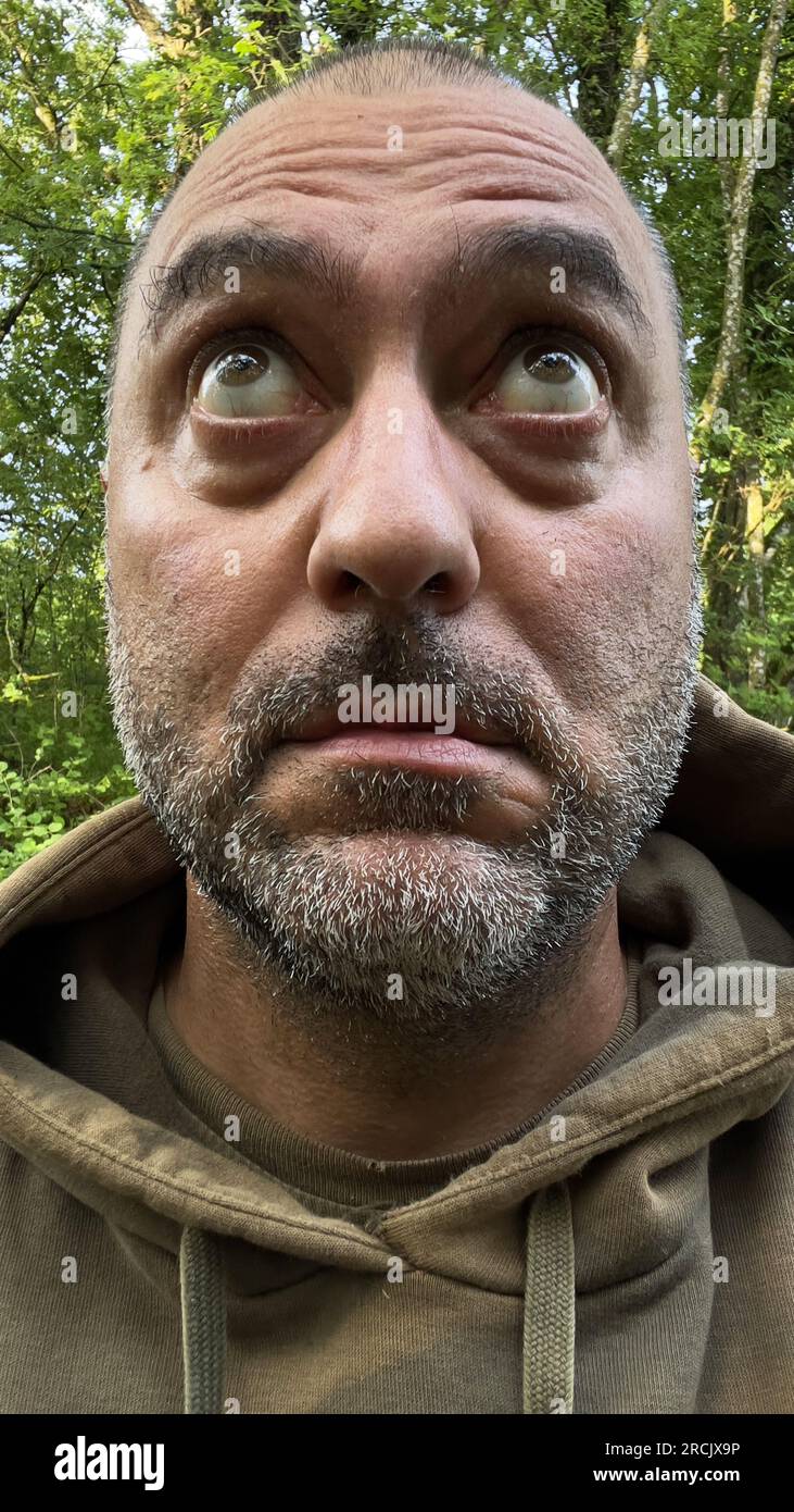 The mad soldier selfies Stock Photo
