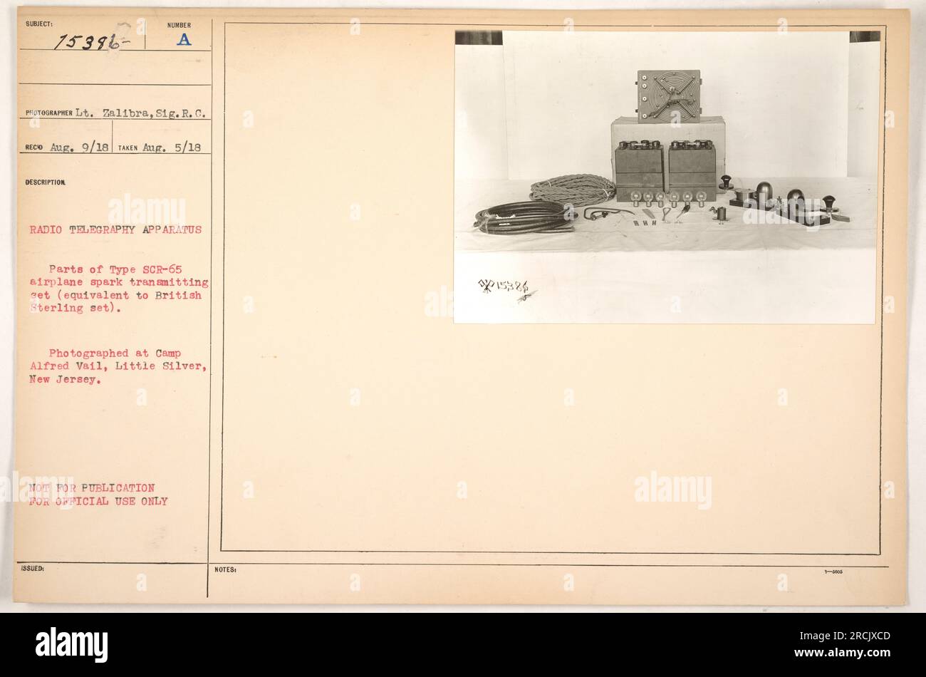 Lt. Zalibra, a photographer in the US Signal Corps, captured the image