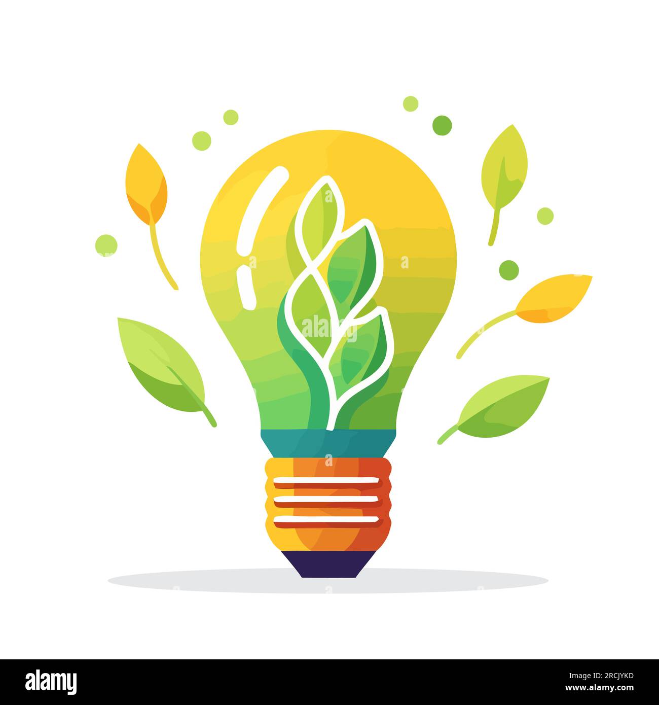 Eco friendly light bulb with green plants. Renewable and sustainable ...