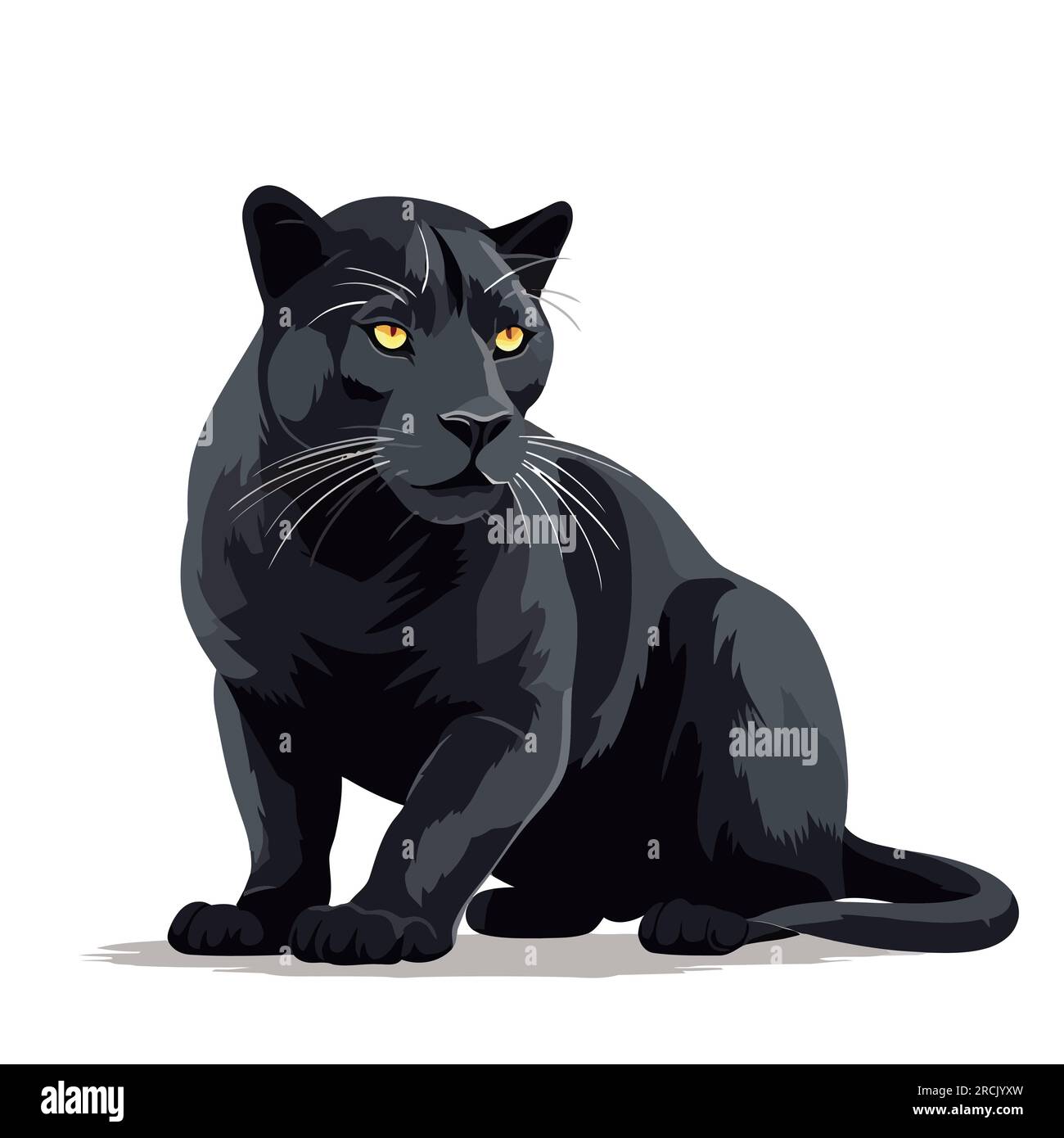 Panther logo design. Abstract drawing panther. Cute panther isolated.  Vector illustration Stock Vector Image & Art - Alamy