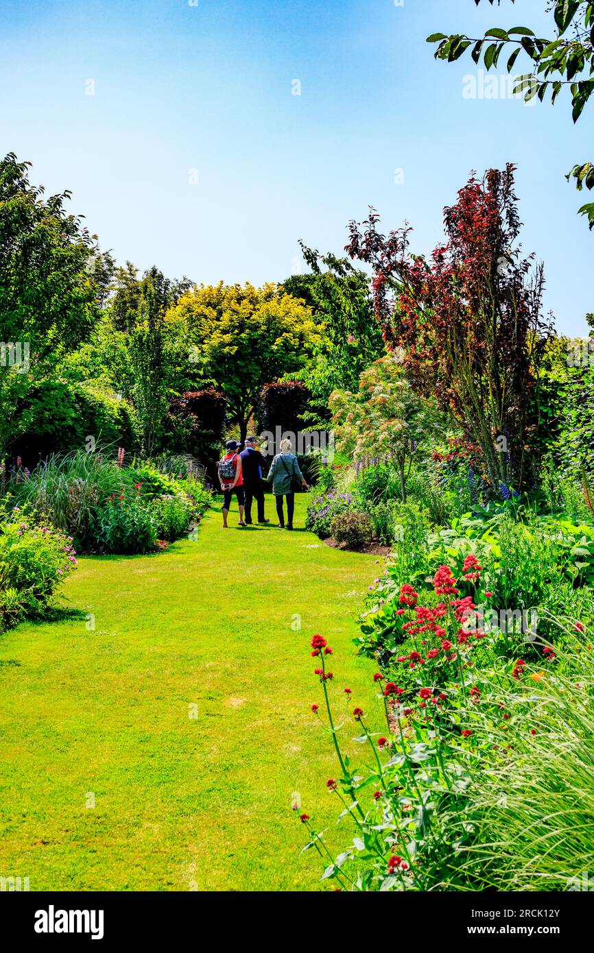 Colourful and mixed herbaceous borders at Holme Gardens landscaped