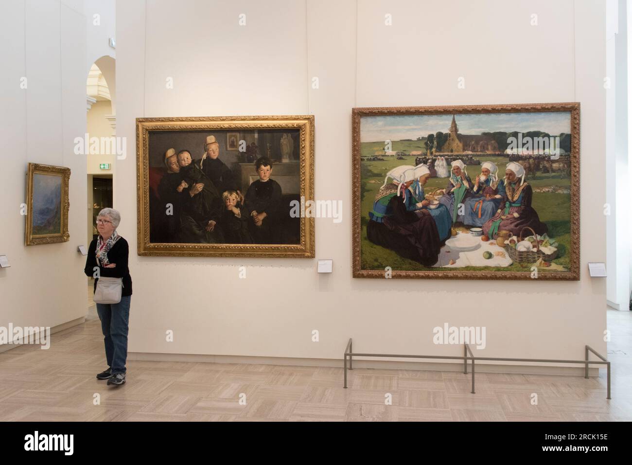 Musee Des Beaux-Arts De Quimper. The towns art gallery and museum interior.  There are numerous paintings from the Pont Aven School of Art. Quimper, Brittany, France 8th July 2023. 2020s HOMER SYKES Stock Photo