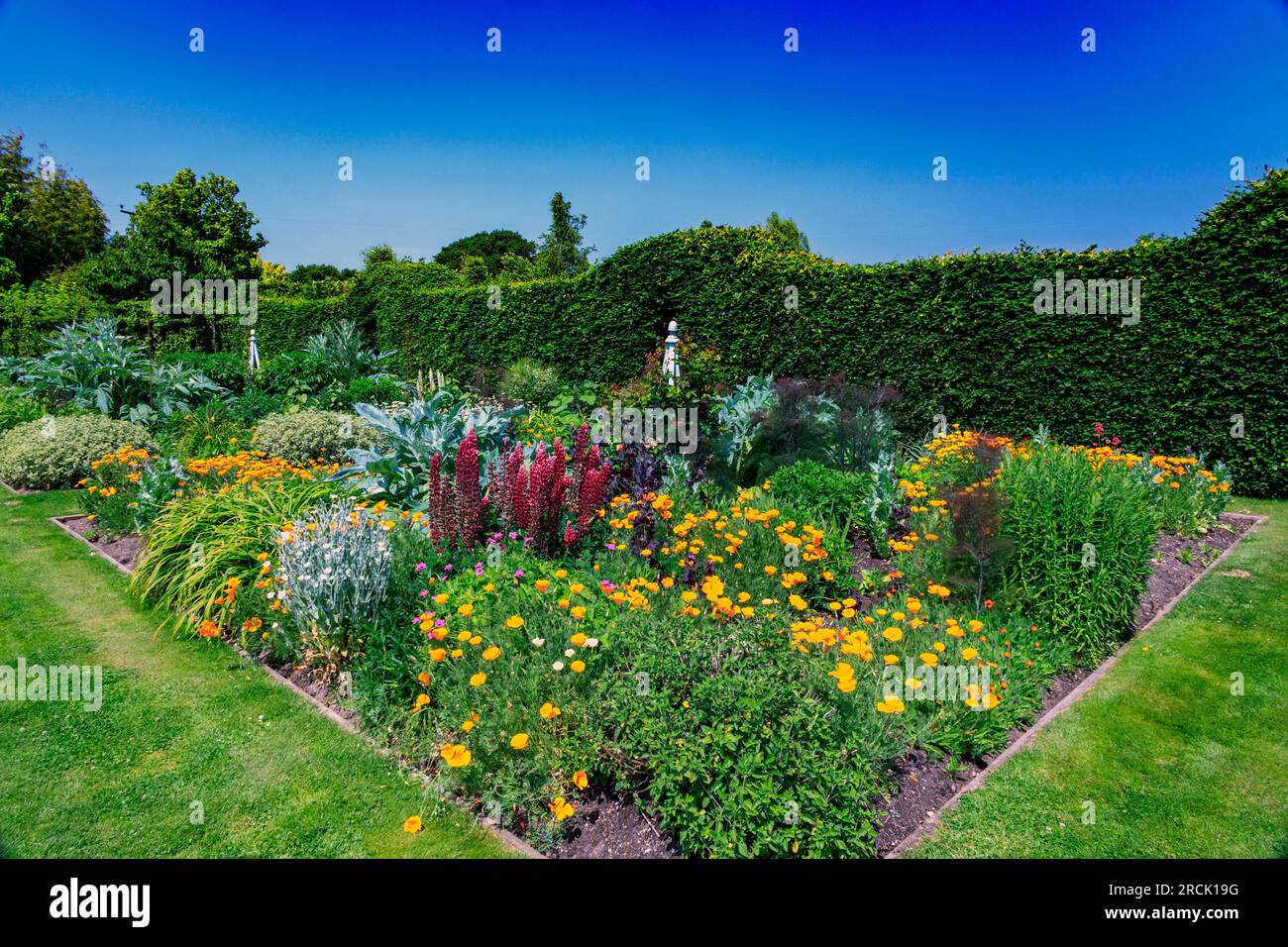 The colourful Formal Flower Garden at the Holme for Gardens landscaped