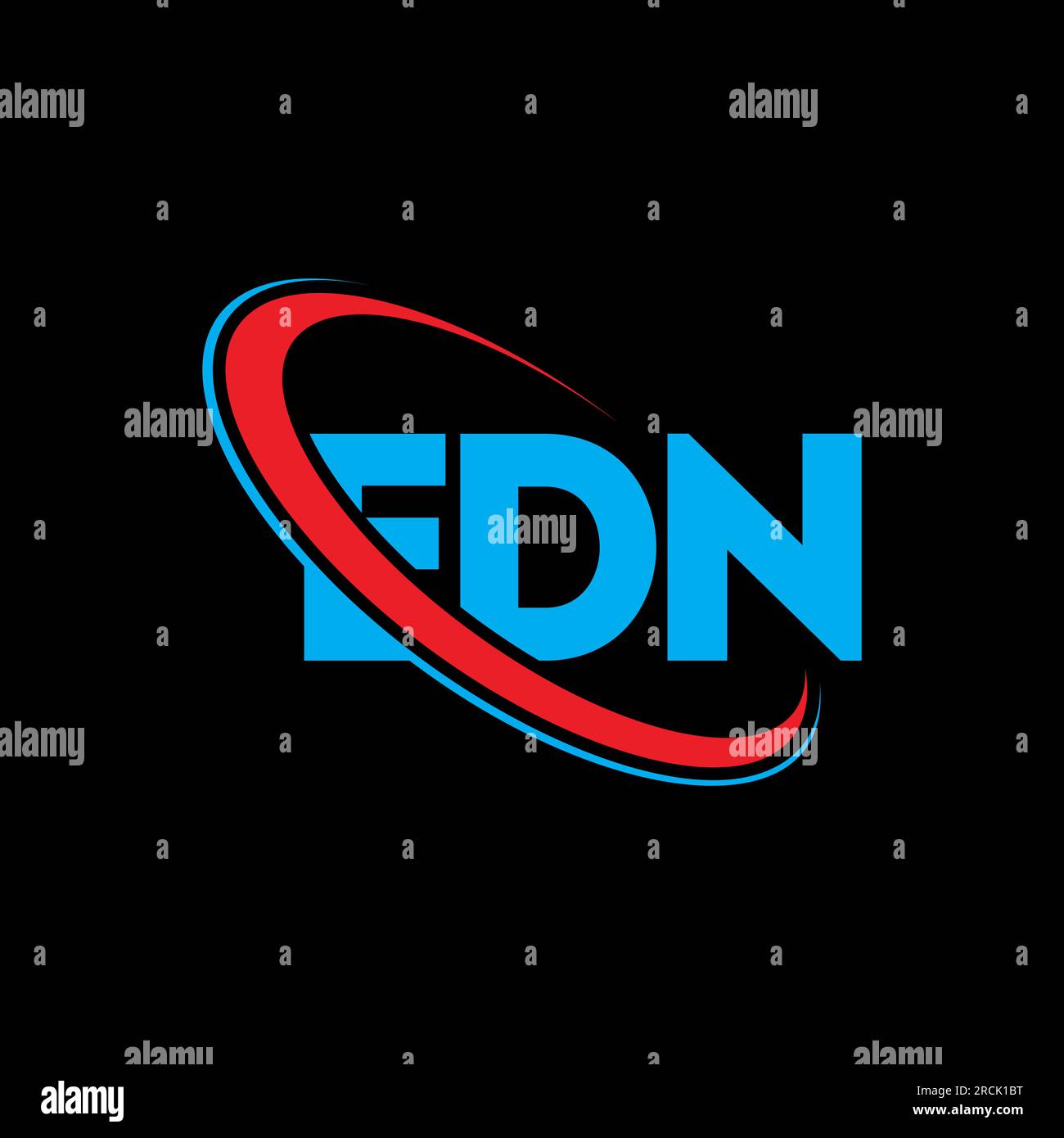 EDN logo. EDN letter. EDN letter logo design. Initials EDN logo linked with circle and uppercase monogram logo. EDN typography for technology, busines Stock Vector