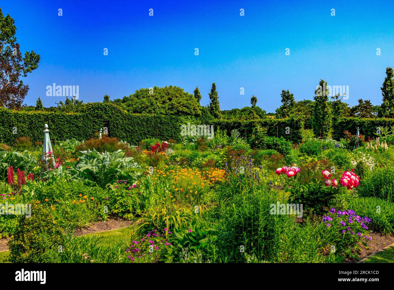 The colourful Formal Flower Garden at the Holme for Gardens landscaped