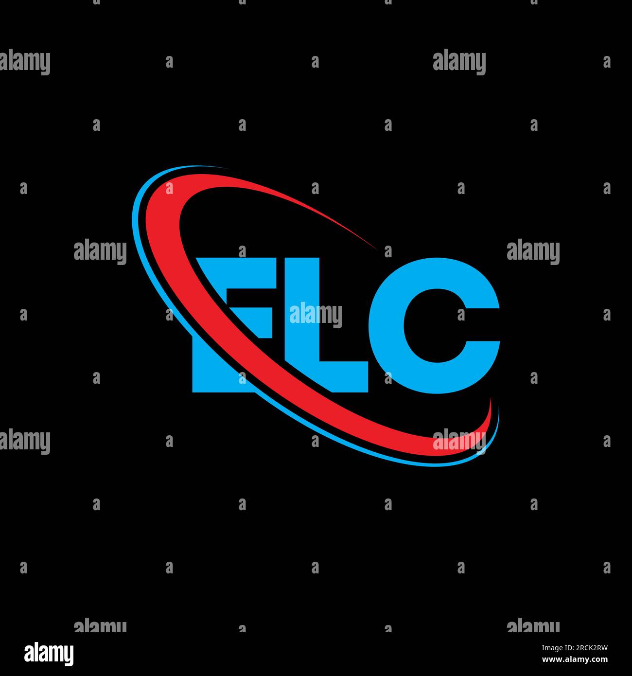 ELC logo. ELC letter. ELC letter logo design. Initials ELC logo linked with circle and uppercase monogram logo. ELC typography for technology, busines Stock Vector