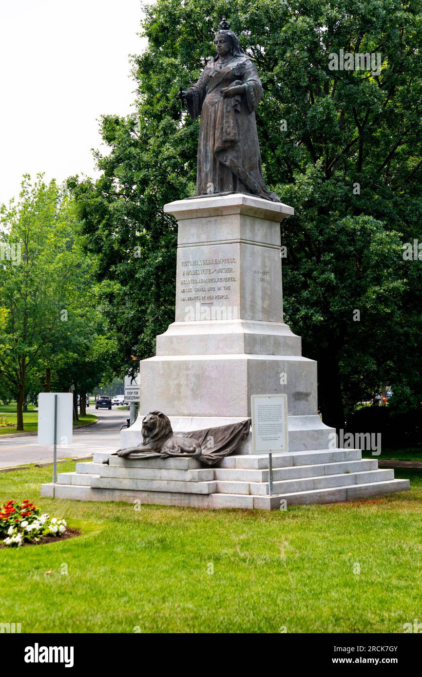Queen Victoria statue Kitchener’s Victoria Park. Kitchener Ontario