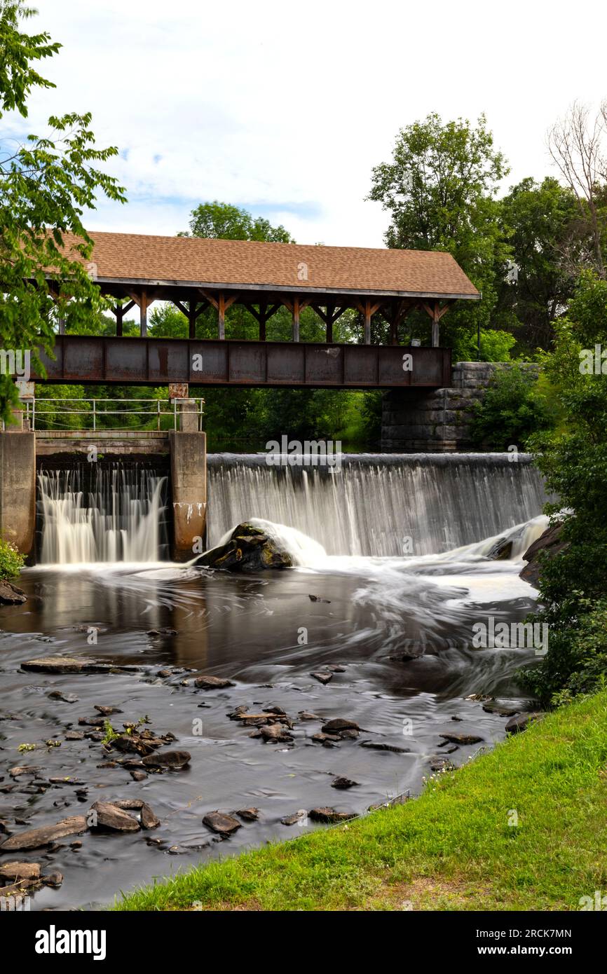 Station Park Falls. Killaloe Ontario Canada. Stock Photo