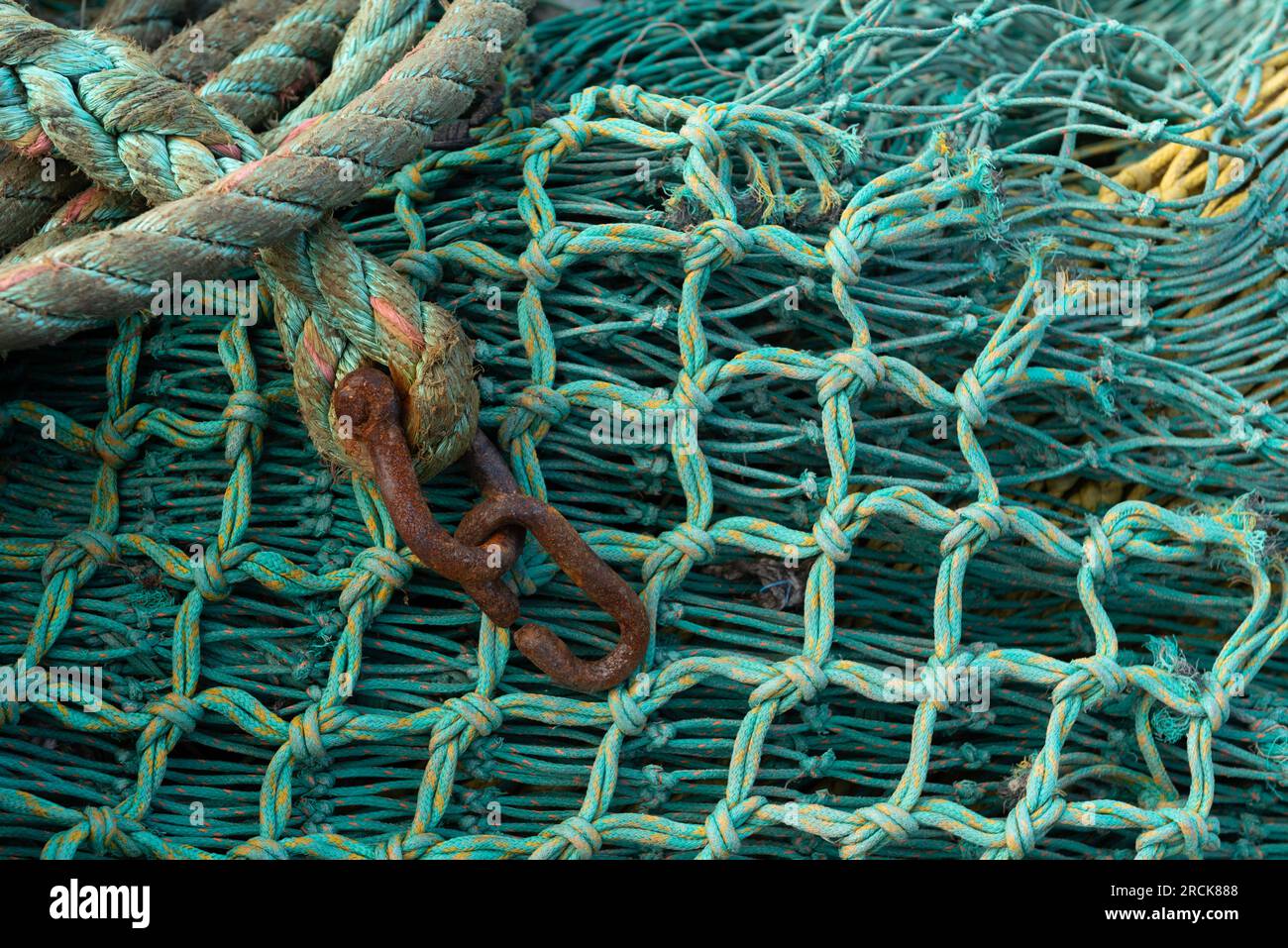 Rope and fishing net Stock Photo Alamy