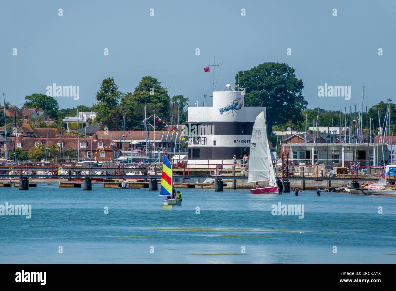 River Hamble Harbour Master Office at Warsash Hampshire England Stock