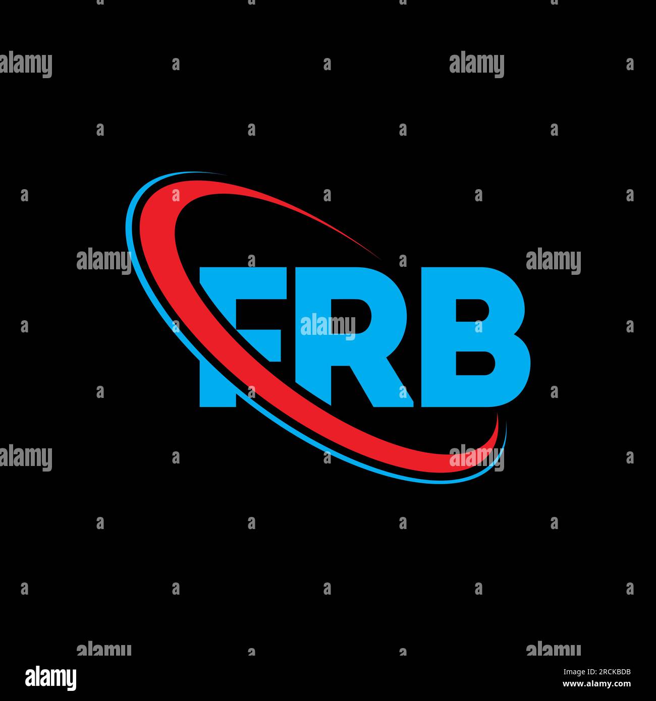 FRB logo. FRB letter. FRB letter logo design. Initials FRB logo linked with circle and uppercase monogram logo. FRB typography for technology, busines Stock Vector
