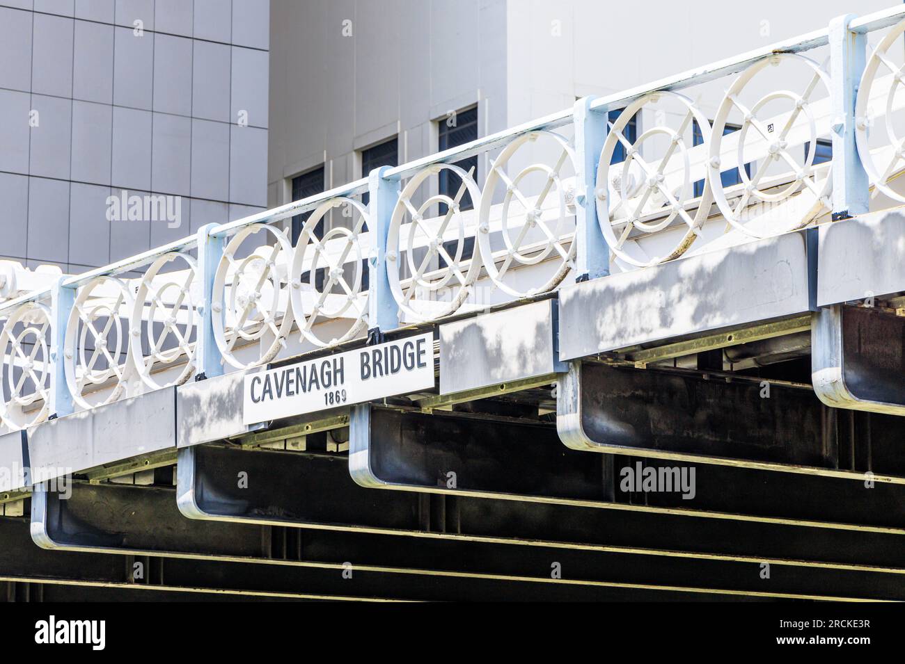 Cavenagh Bridge, Singapore Stock Photo