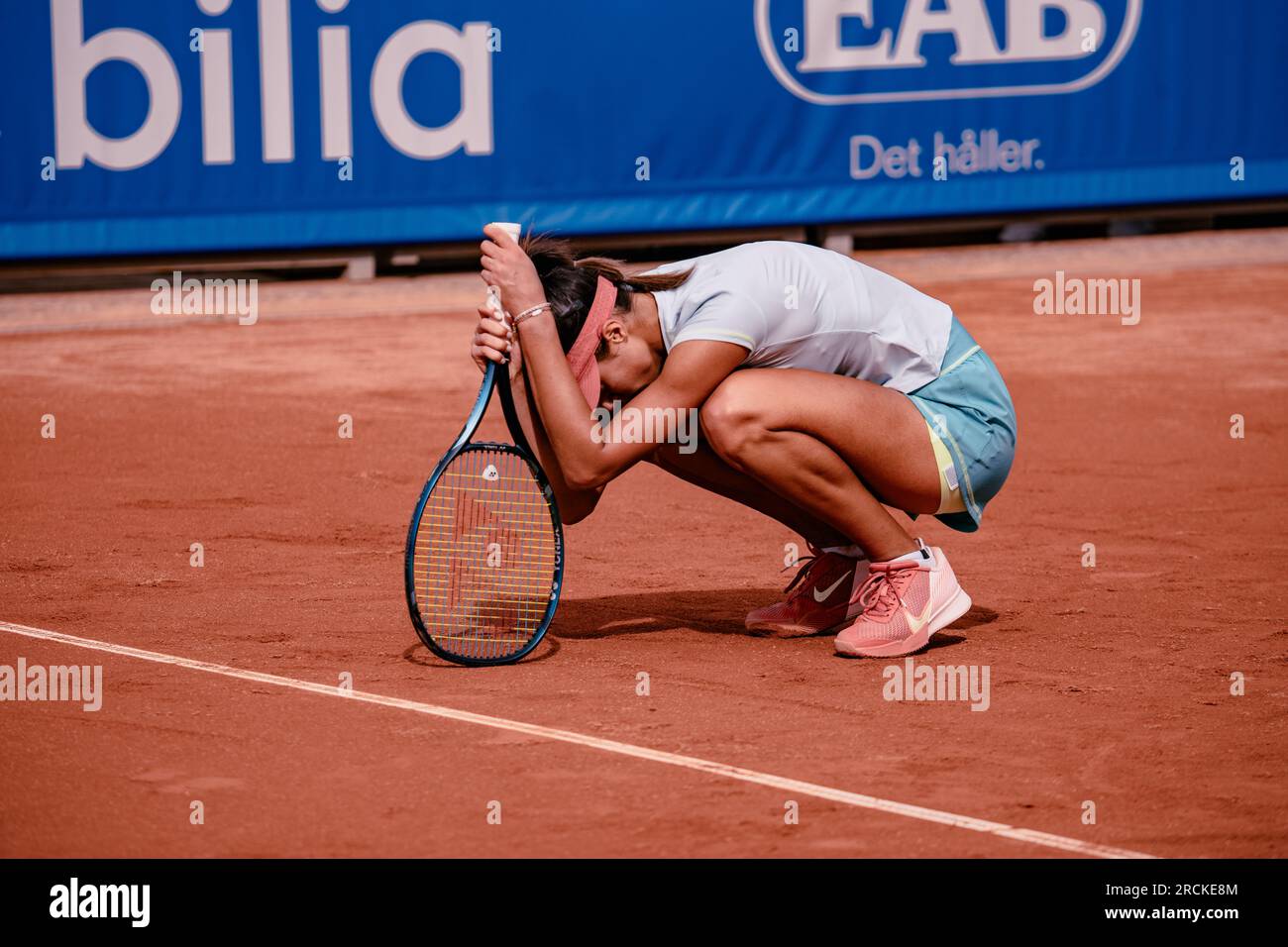 Båstad, Sweden. 07 15 2023. Olga Danilovic against Emma Navarro final Nordea Open 2023. Olga Danilovic won. Daniel Bengtsson / Alamy News Stock Photo