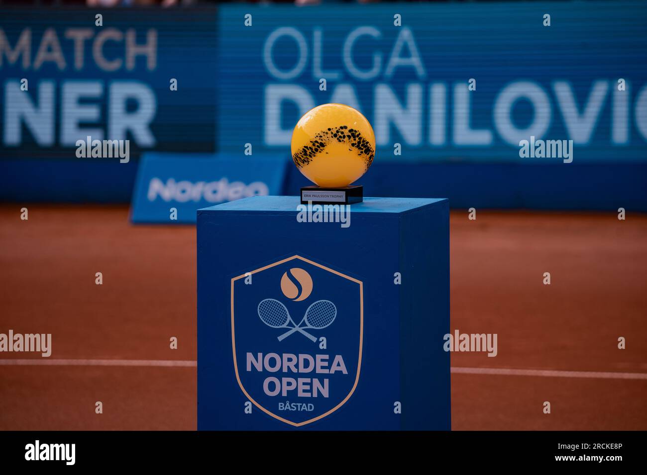 Båstad, Sweden. 07 15 2023. Olga Danilovic against Emma Navarro final Nordea Open 2023. Olga Danilovic won. Daniel Bengtsson / Alamy News Stock Photo