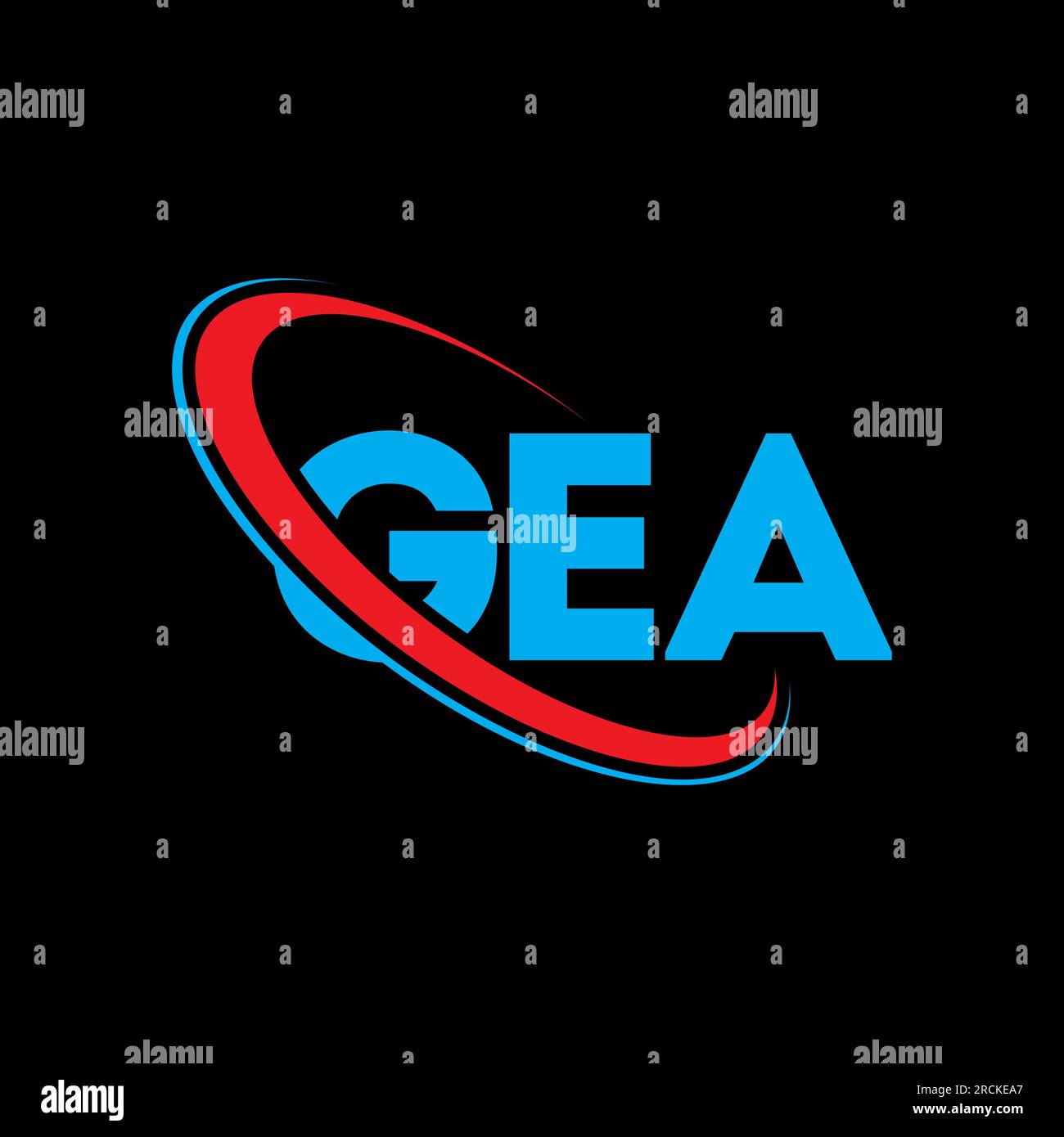 GEA logo. GEA letter. GEA letter logo design. Initials GEA logo linked with circle and uppercase monogram logo. GEA typography for technology, busines Stock Vector